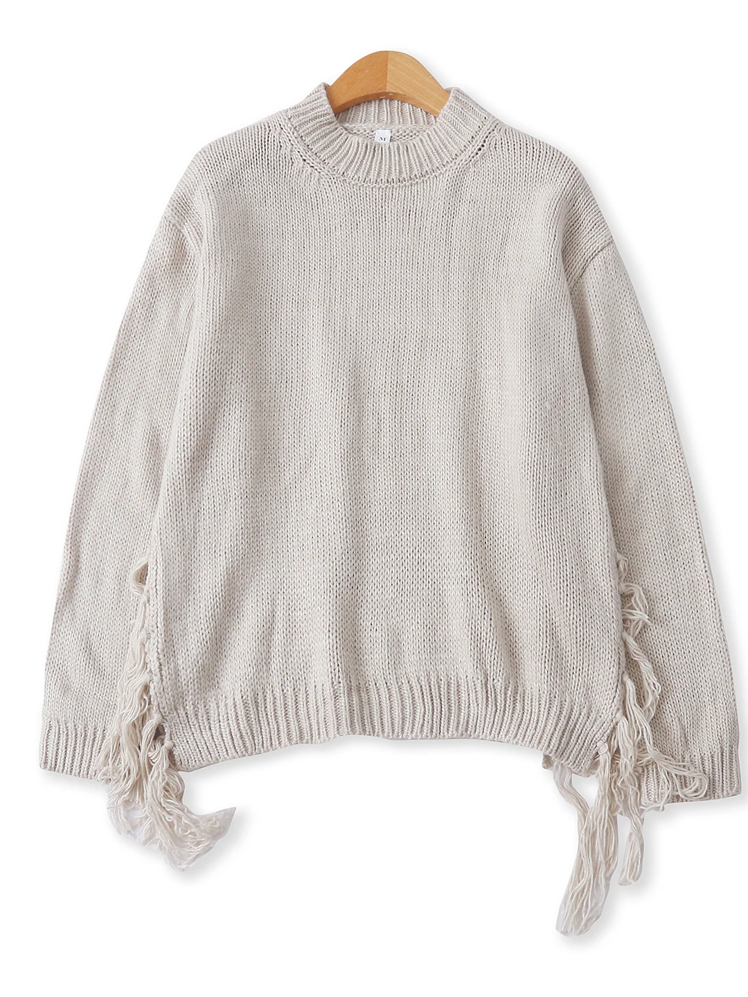 

Модный трикотаж с бахромой, свободный длинный све, круглый, с открытым разрезом, женский осенний новый универсальный повседневный удобный купальник...