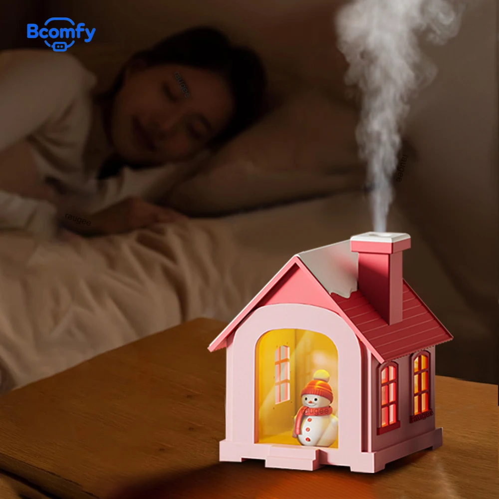 

Увлажнитель воздуха USB Mini Cool Mist Maker 500 мл Маленький увлажнитель воздуха для дома, спальни, снежного дома, увлажнитель воды с ночником