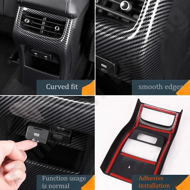

for WEY TANK-300 2021~2024 Rear exhaust vent panel decorative frame/car interior anti kick cover/modified accessories