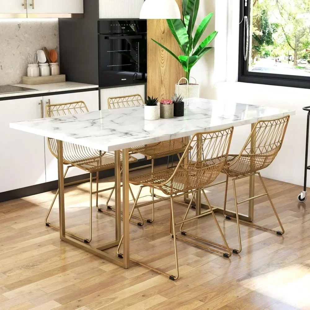 

# Astor Dining Table, 64 In X 36 In X 30 In,Simple And Advanced Style， Used For Living Room And Dining Room，White #