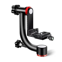 Lanxire Gimbal Tripod Head Professional Heavy Duty Aluminum Alloy with Arca Type Quick Release Plate, 360° Panoramic Shooting
