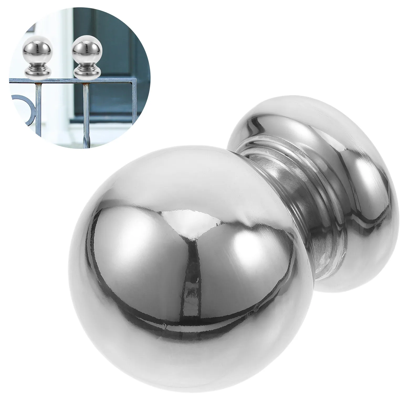 

Stainless Steel Ball for Handrail Stair Railing Guardrail Decorative Fence Post Cap Metal Finial Top Post Cover