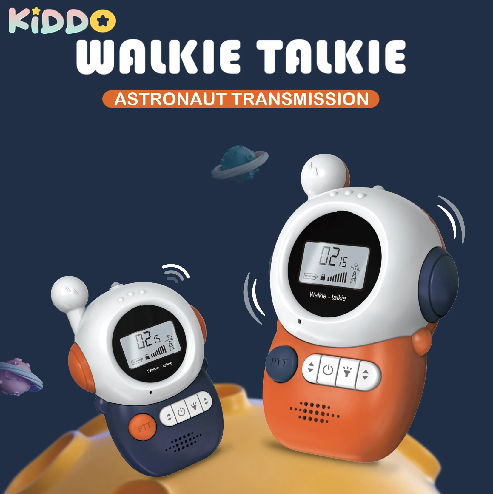 2PCS Walkie Talkie Cartoon Interphone Wireless Kids Mini Children's Handheld Phone Toys Outdoor 3Km Transmission Children's Day