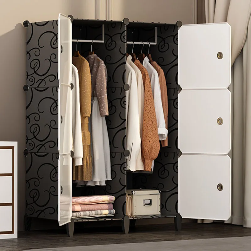 Cabinet Plastic Wardrobe Organizer Storage Bedroom Clothes Partitions Open Display Wardrobe Modern Guarda Roupa Home Furniture