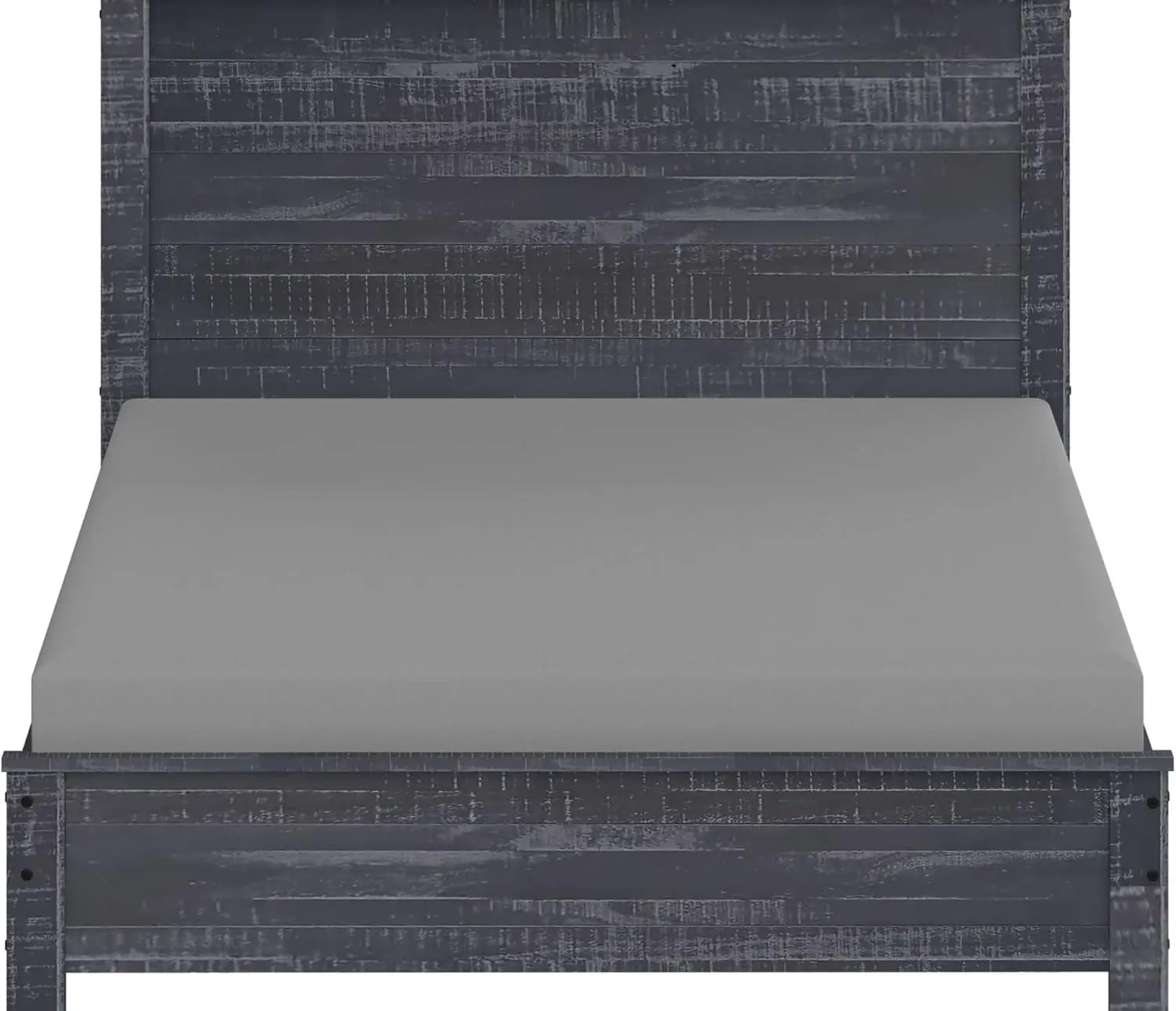 Full Double Bed Frame, madeira maciça cinza