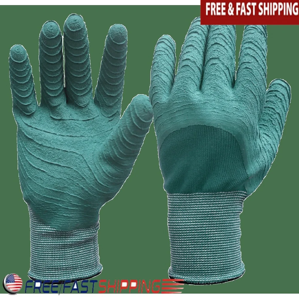 

Latex Coated Grip Gloves Medium Size Lightweight Thorn Resistant Anti-Abrasion General Purpose Cleaning Handling Yard Work