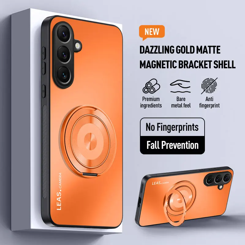 New Magnetic Ring Stand Back Phone Case For Samsung S26 Ultra S26 Plus S26Ultra Magsafe Ring Lens Protective Cover