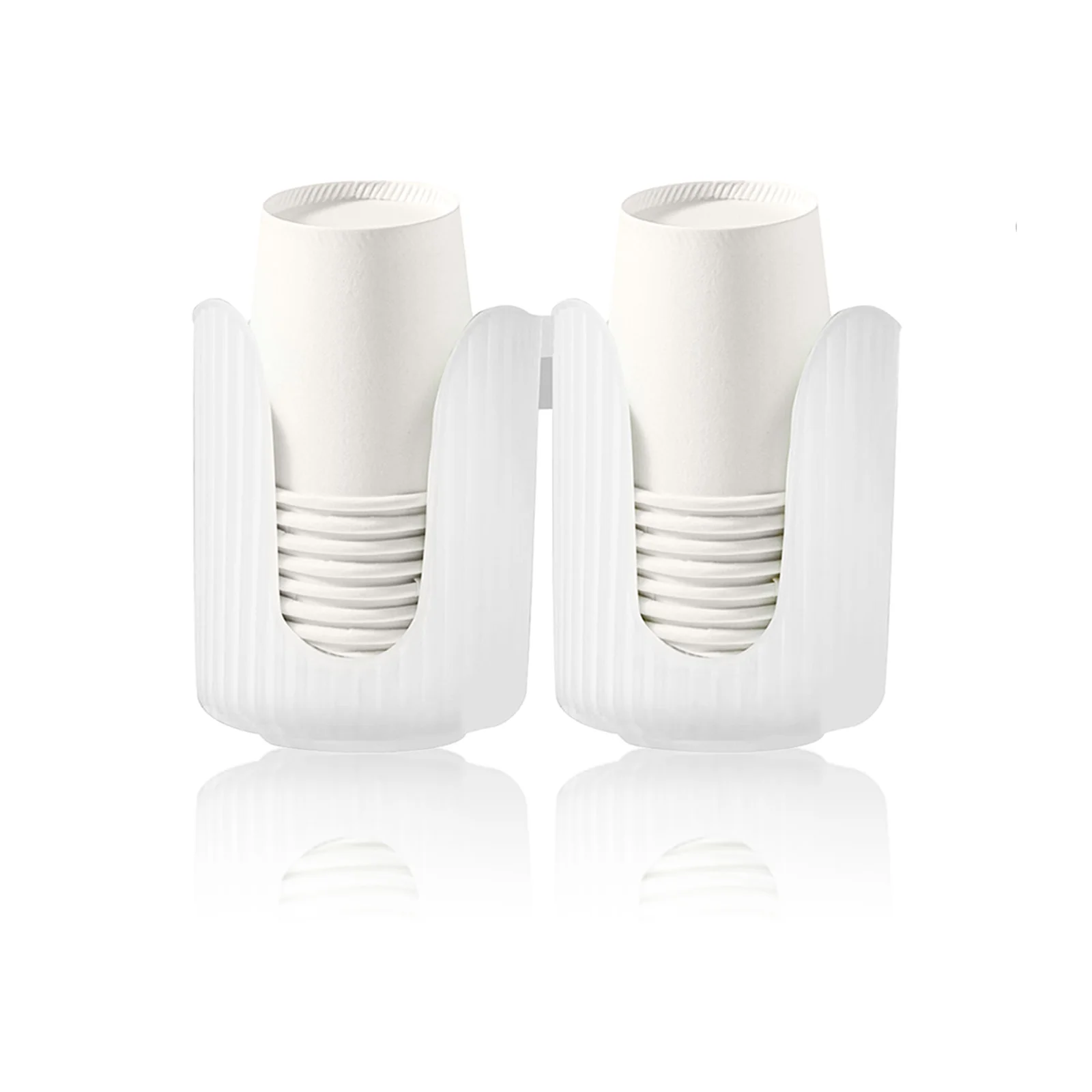 

Диспенсер для одноразовых бумажных стаканчиков, пластиковый держатель для стаканчиков для ванной комнаты, органайзер для чашек для ванной и кухни (полупрозрачный)