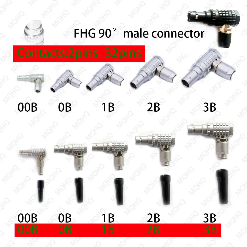 

For LEM FHG Male Plug Elbow Male Plug 00 0B 1B 2B 2 3 4 5 6 7 8 9 10 12 14 16 18 19 Pin Instrumentation accessories