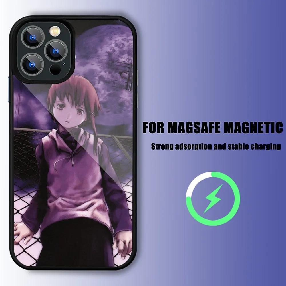 Bilibili Serial Experiments Lain Phone Case For iPhone 15 14 13 11 12 Pro Max 14 Plus 15 Pro Max For Magsafe Phone Cover