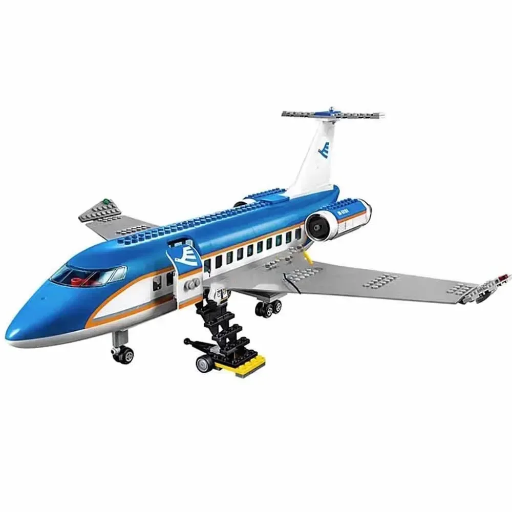 718PCS Manned Airport Passenger Terminal Aircraft Building Blocks Bricks Space Shuttle Model Compatible 60104 Toys Kids Gifts