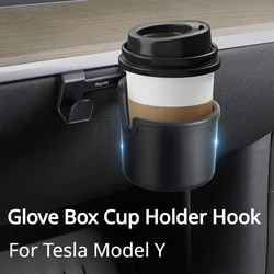 Glove Box Cup Holder Hook for Tesla Model Y Car Instrument Panel Water Cup Holder Hook Storage Modely 2022-2024 Car Accessories