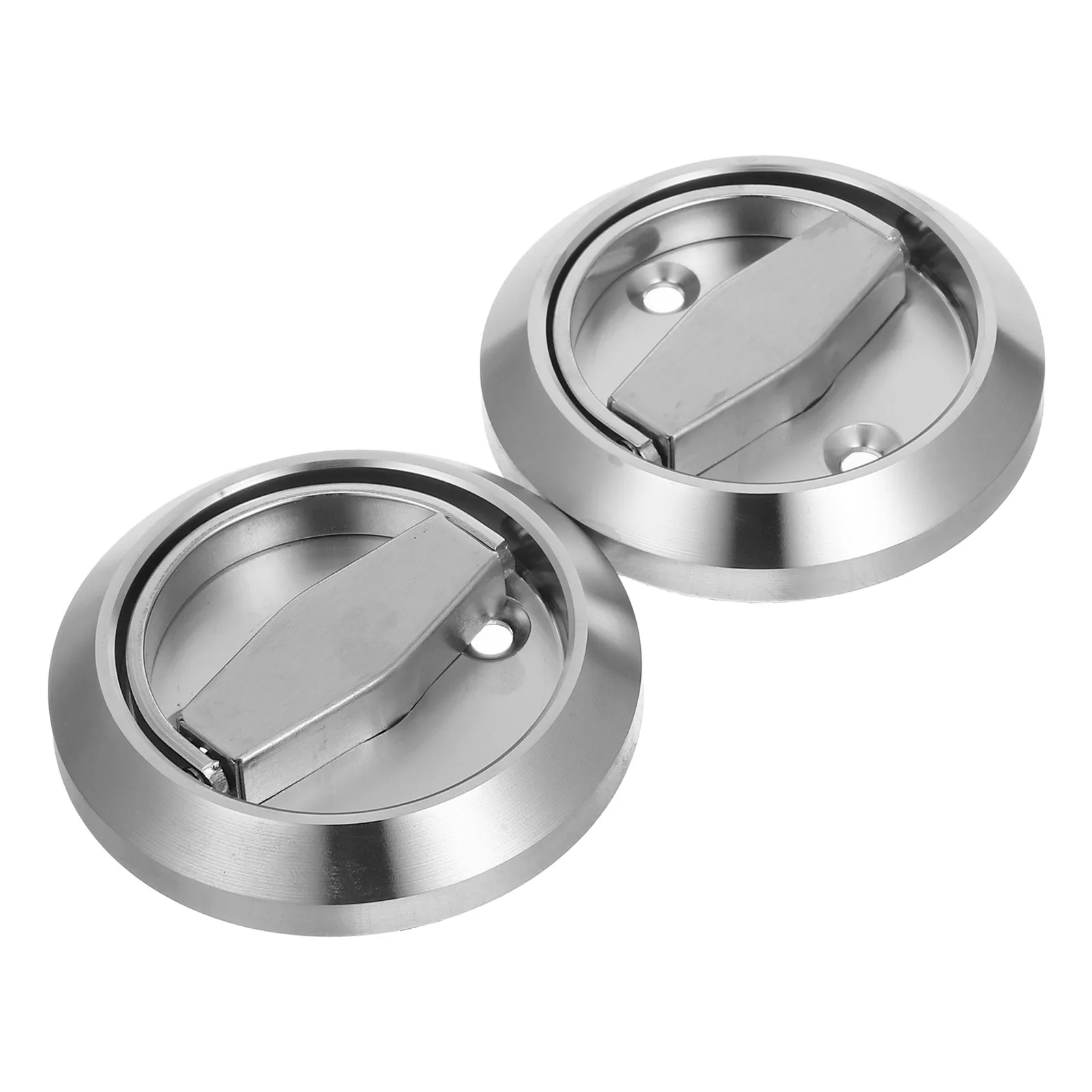 

Stainless Steel Circular Hidden Foldable Door Pull Handle for Bathroom Toilet Locker Electric Box Easy Installation Durable