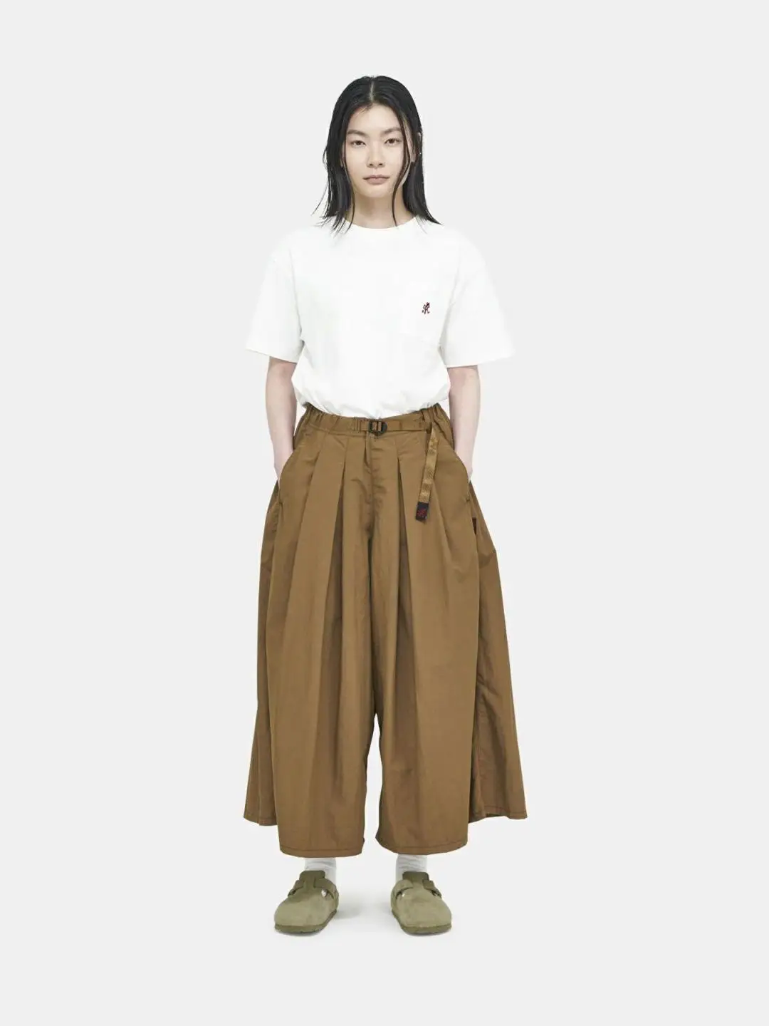 

Loose Wide Leg Pants Women's Dstring Nine Points Outdoor Cam Functional Waterproof Qui Dry Small Wild Man Skirt Pants