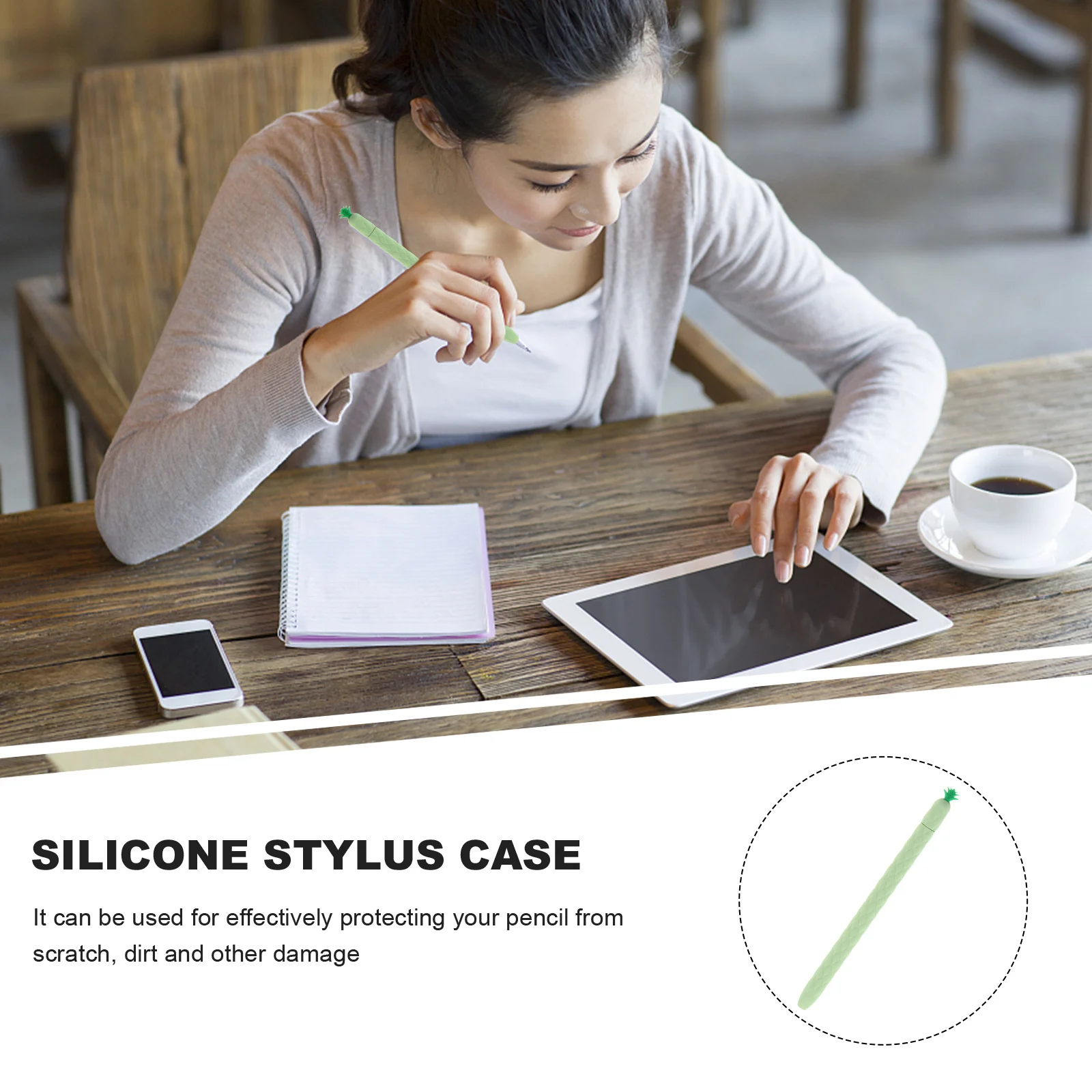 鉛筆用シリコンスリーブ 第2世代 耐衝撃性 滑り止め 人間工学に基づいたデザイン 取り付け簡単 取り外し可能 互換性のある鉛筆保護