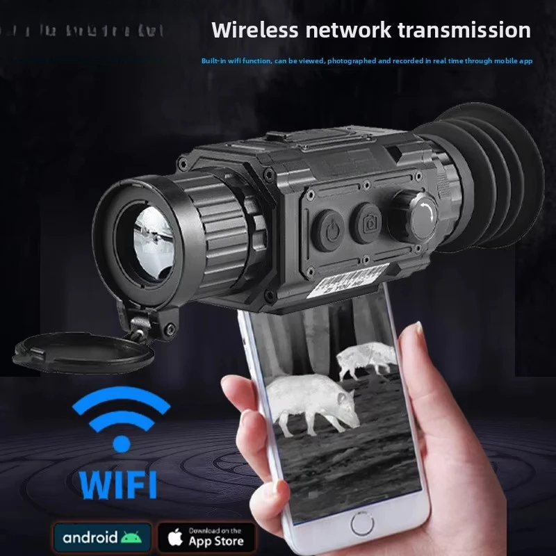 TK256 Thermal Imaging Sight Scope Infrared Detector Full Black Thermal Imaging with Long Range Detection for Wild Boar Hunting