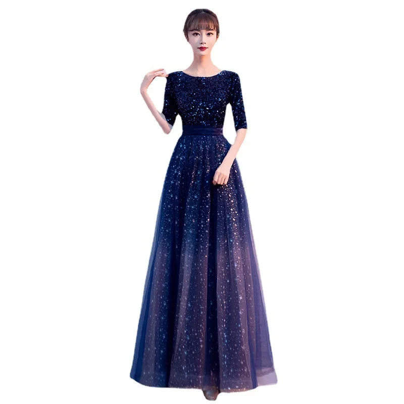 WYHS-110#Evening Dress Long Sequin Wedding Party Prom Birthday Wholesale Luxury Dresses Women\'s Clothing Customize Plus Size