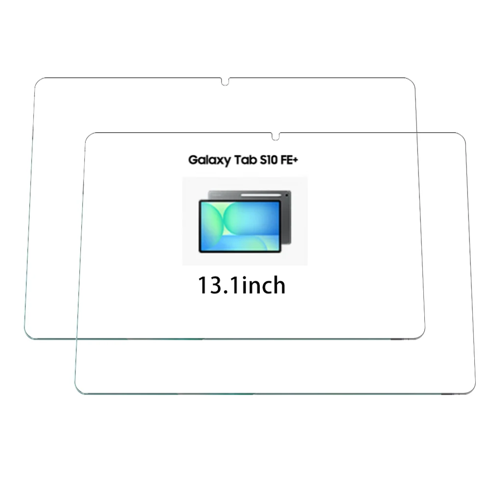 2PCS For Samsung Galaxy Tab S9FE S10FE S9FE+ S10FE Plus Tempered Glass Screen Protector Tablet HD Protective Glass Film