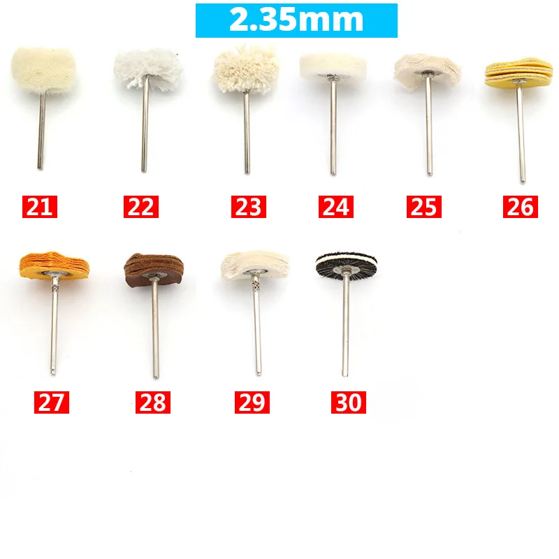 Mini brosse métallique 2.35mm, vente en gros, 1 pièce, coupe de roue, laiton, acier, brosse métallique, tige pour Dremel, outils rotatifs, tampon de polissage