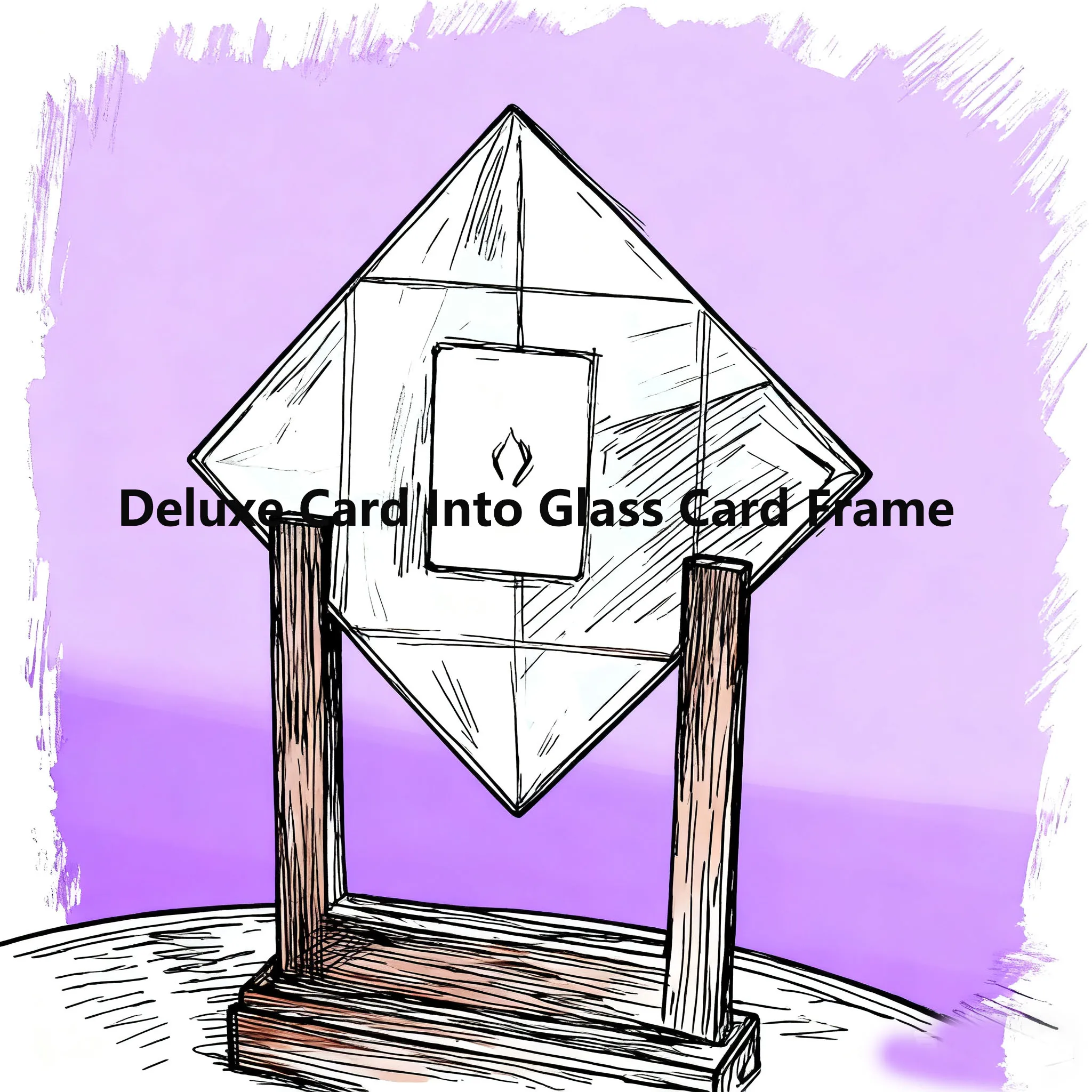 Deluxe Card Into Glass Card Frame Stage Magic Tricks Close up Magic Mentalism Magia Magie Magicians Prop