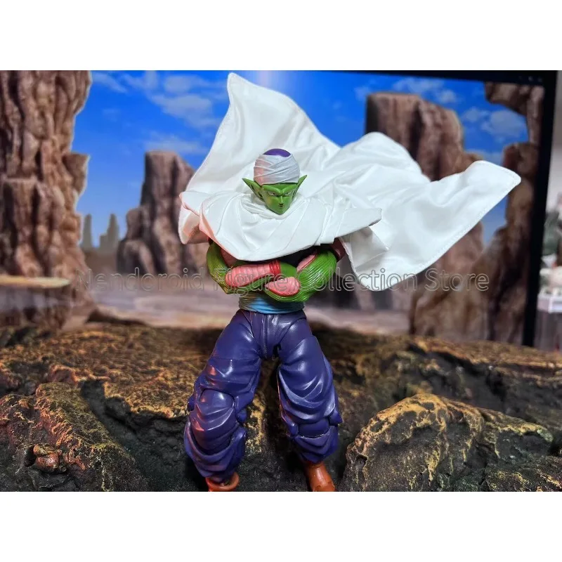 Dragon Ball Shf Series Anime Piccolo Namekian Exclusive Gohan Handmade Clothing White Cloak Suitable for 1/12 Action Figure view 3