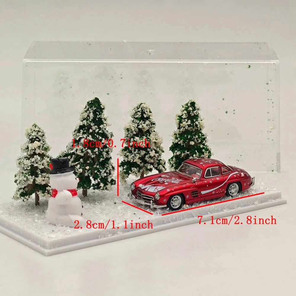 รถโมเดลไดแคสต์โลหะผสมคุณภาพสูง Seeker 1:64 300SL - ธีมคริสต์มาส เหมาะสำหรับผู้ที่ชื่นชอบการสะสมอายุ 14 ปีขึ้นไป เป็นของขวัญสะสม