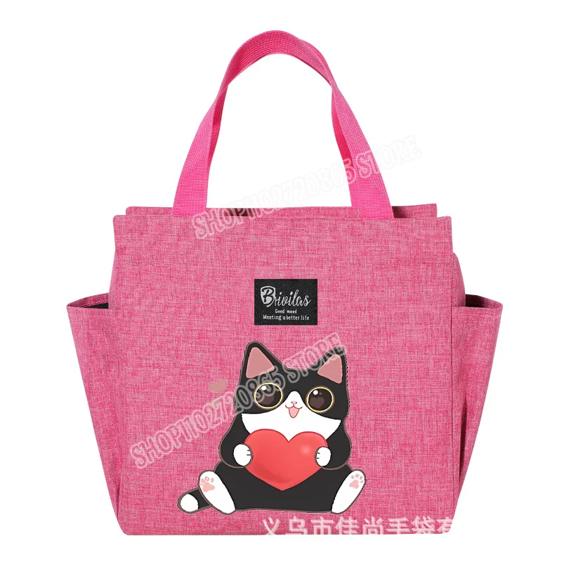 Mofusand Lunch Bag Cute Kawaii Cartoon Women Men Insulated Ice Bags Outdoor Picnic Portable Handbag Bento Insulated Packet Gift