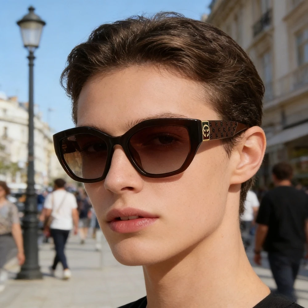 

Новые женские модные солнцезащитные очки с защитой от ультрафиолета, поляризационные солнцезащитные очки, модные для уличной фотографии