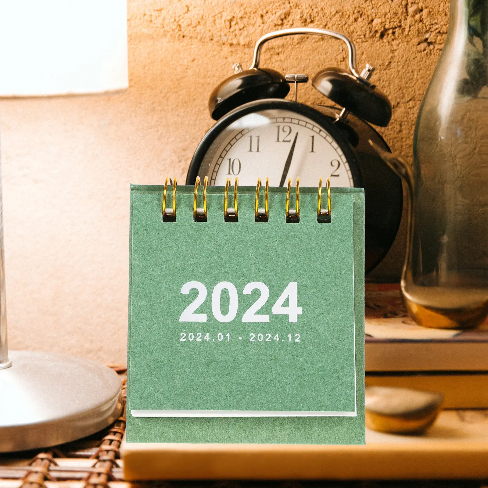 

Мини-настольный календарь на 2024 год, толстая бумага, откидная подставка, ежемесячный календарь, для ежедневного использования, аксессуары для офиса и дома, календари, офисные принадлежности