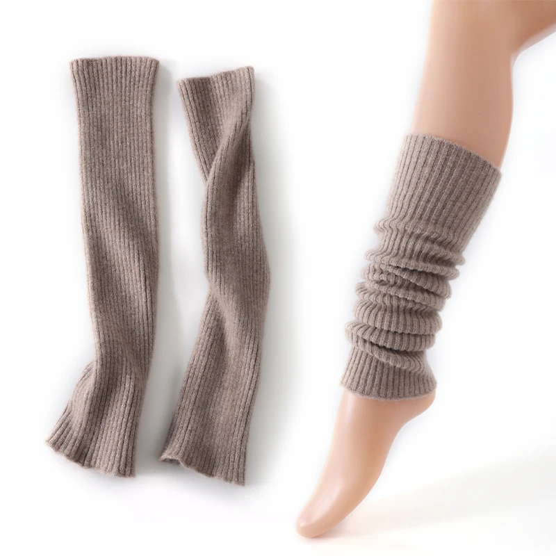 Chaussettes en pur cachemire pour femmes, protège-jambes empilés, à la mode, polyvalentes, japonaises, chaudes, automne, hiver, 100%