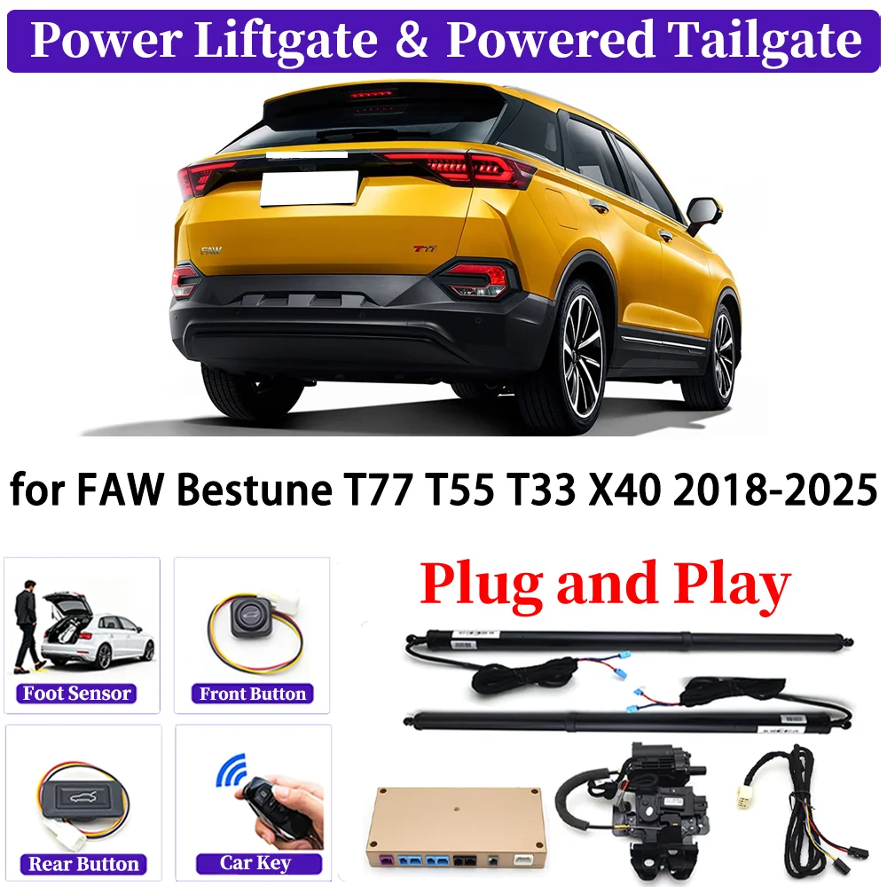 

ZJCGO for FAW Bestune T77 T55 T33 X40 2018-2025 OEM Upgrade Car Automatic Power Liftgate Kit Smart Auto Electric Tailgate System