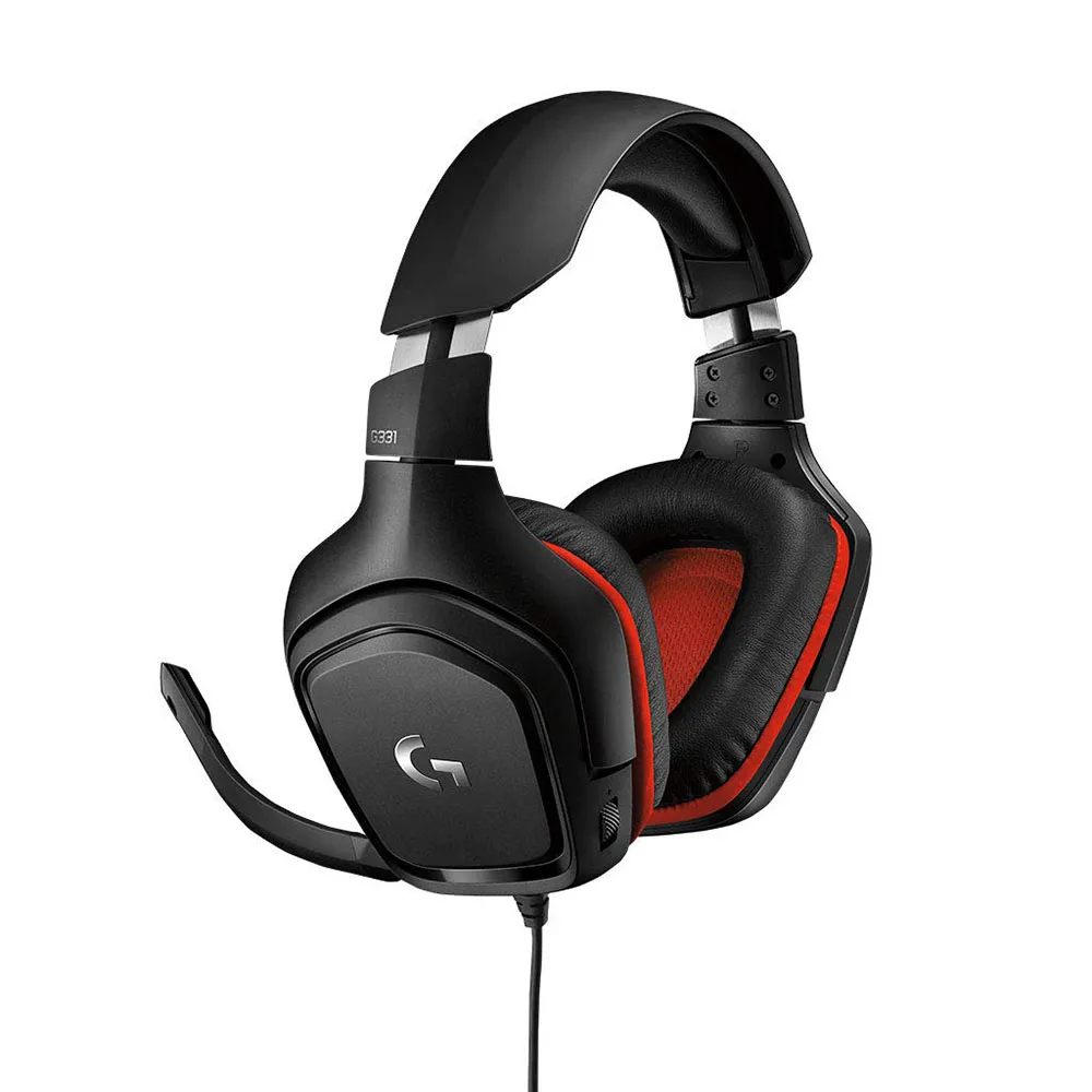 Imagem -03 - Logitech G331 Wired Over Ear Gaming Headphones Drivers de Áudio 50 mm Rotating Leatherette Ear Cups 3.5 mm Audio Jack Mic