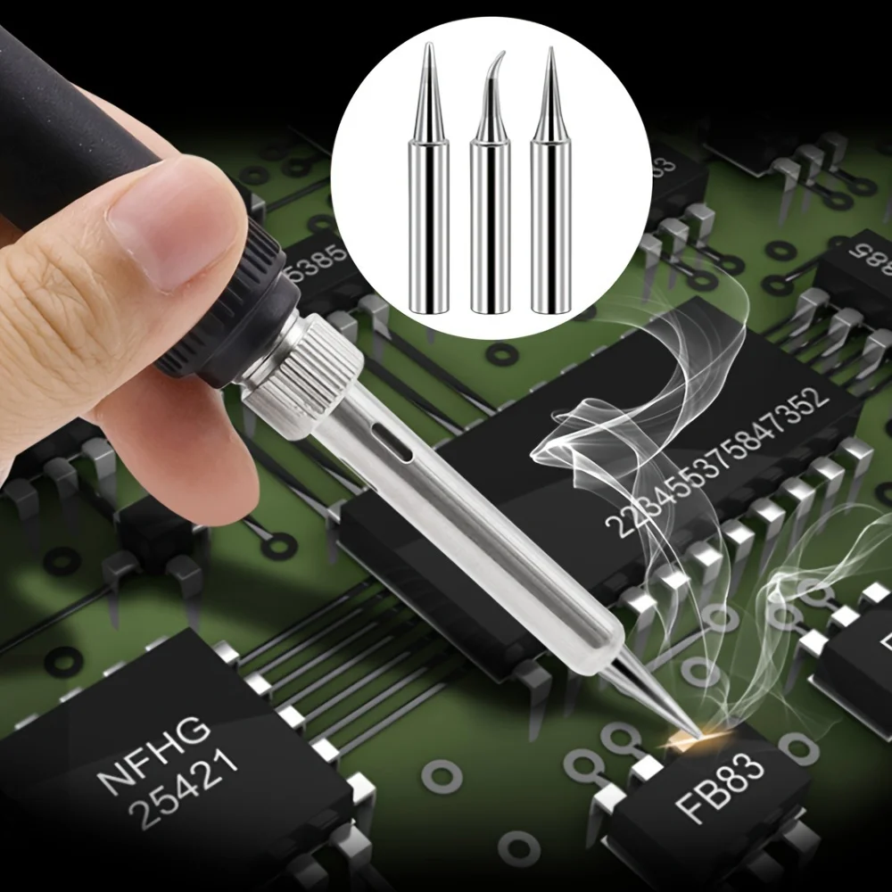 10pcs Soldering Iron Tips Set - 900M Pure Copper Heads For Maximum Performance & Durability!
