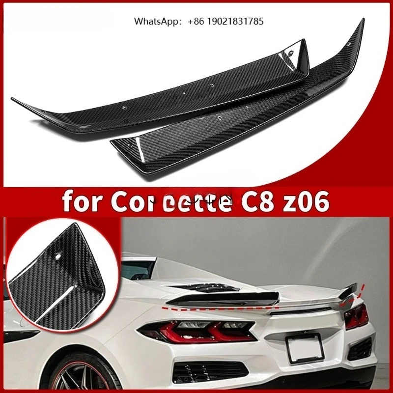 Replacement Rear Wing Duck Spoiler Winglet Trim for Corvette C8 Z06 2023 2024 2025 2026 Real Carbon Fiber Exterior Accessories