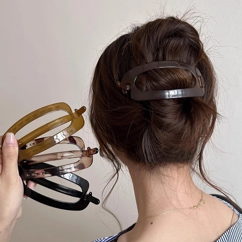 1Pc Oval Flat Hair Clips for Women New Fashion 11.8cm Hairpins Barrette Hair Style Tool Fashion Practical Hair Accessories