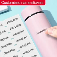 Etiquetas Transparentes Personalizadas con Nombre - Etiquetas Impermeables para Útiles Escolares, Manualidades Infantiles y Botellas Deportivas