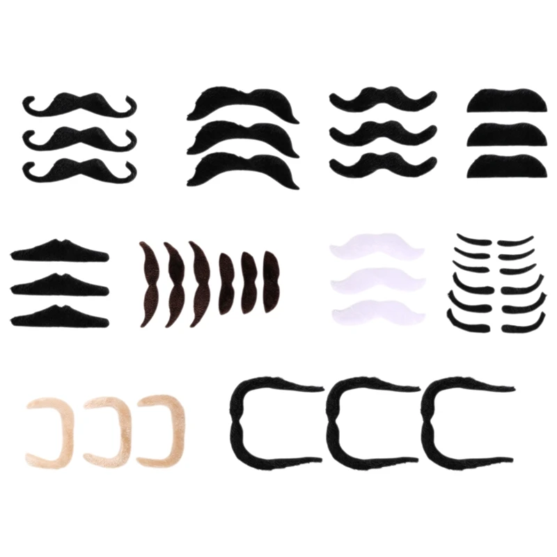 

36 упаковок самоклеящихся поддельных усов, новинка для новогодних вечеринок