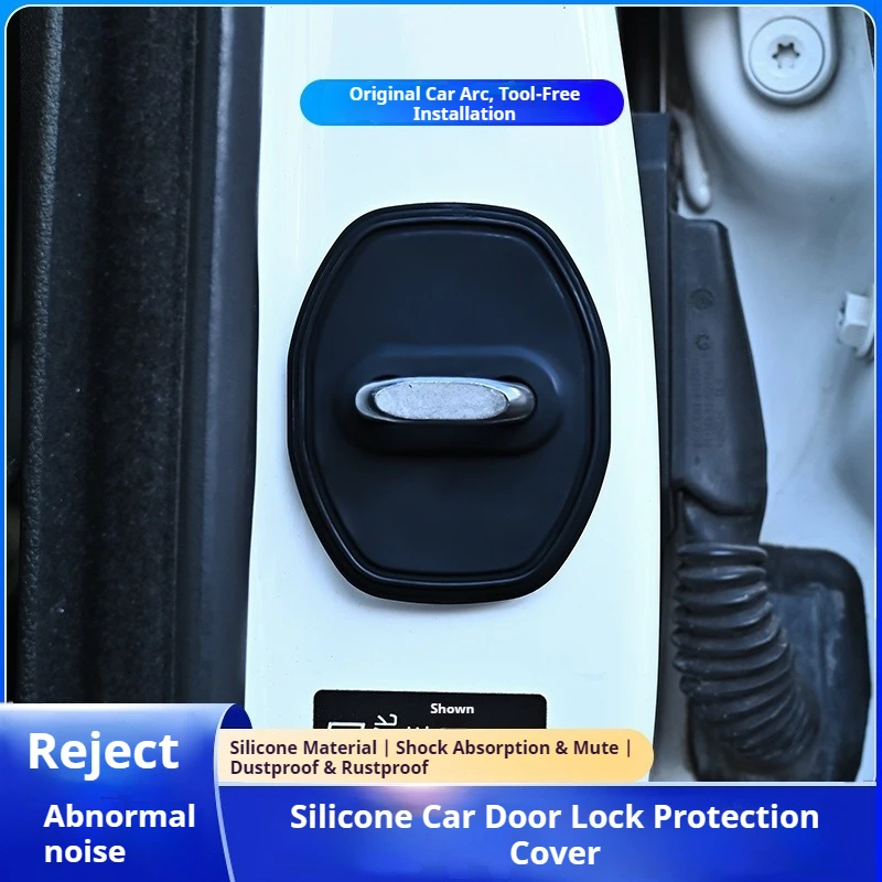 

4 шт. крышка с пряжкой дверного замка автомобиля для NIO EL8 EL6 ET5 ET5 Touring Firefly защитные чехлы противоударный дверной замок протектор
