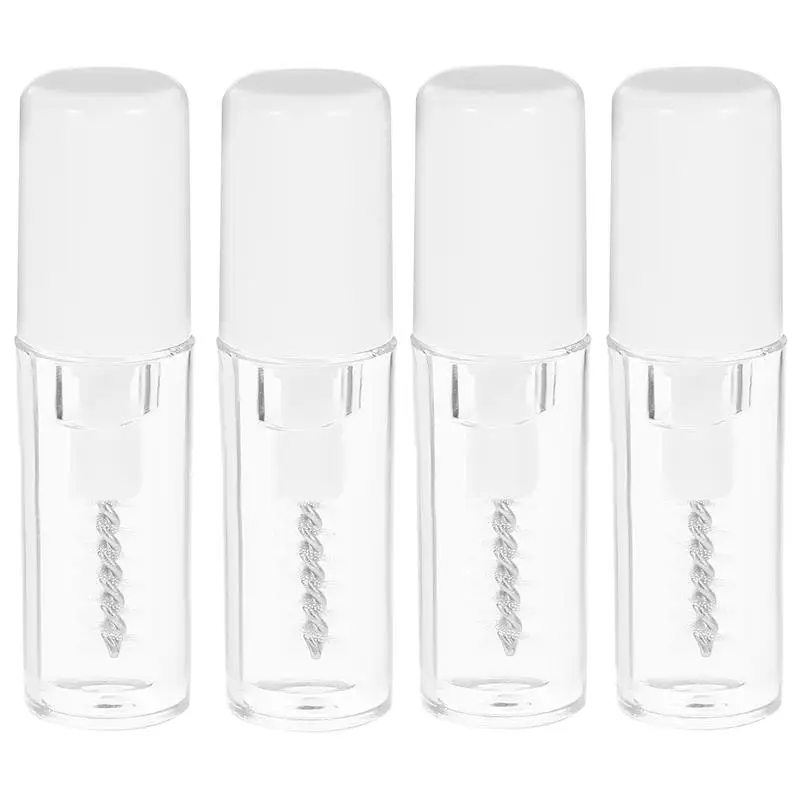 4pcs Natural Eyelash Gel Waterproof Eyebrow Styling Makeup Quick-Drying Lasting Brow Liquid Setting Natural Transparent Stereo