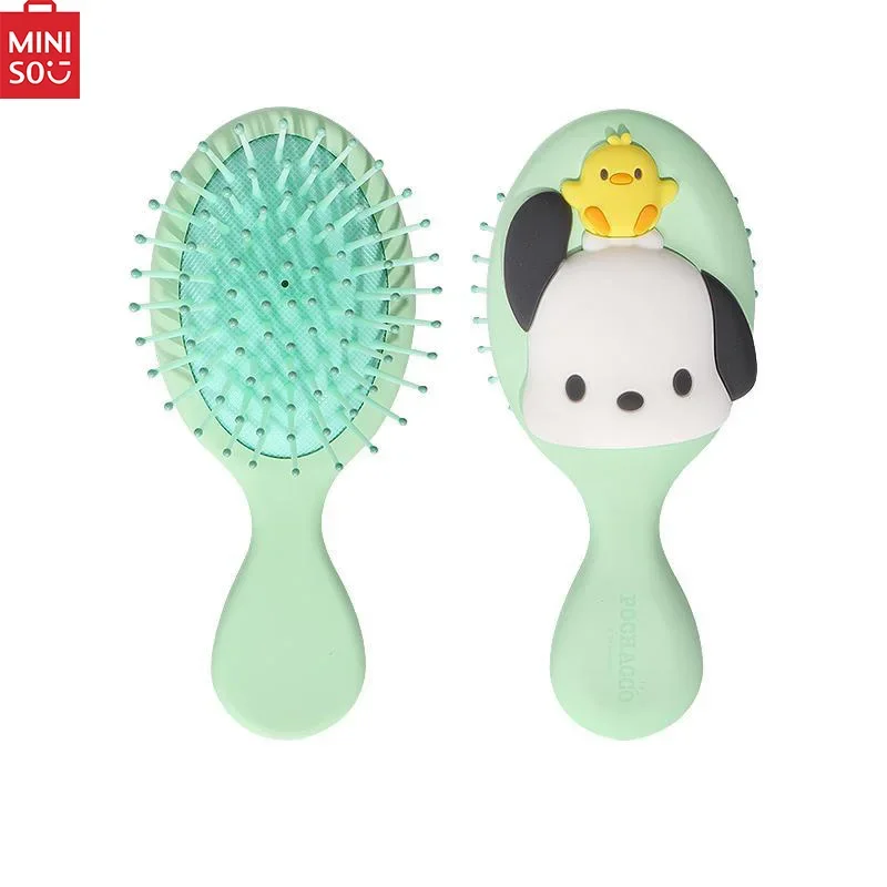 MINISO Sanrio Kuromi Pacha pies melodia cynamonowy pies do masażu grzebień uroczy przenośny grzebień przenośny grzebień z kreskówkowym grzebieniem oryginalna kolba