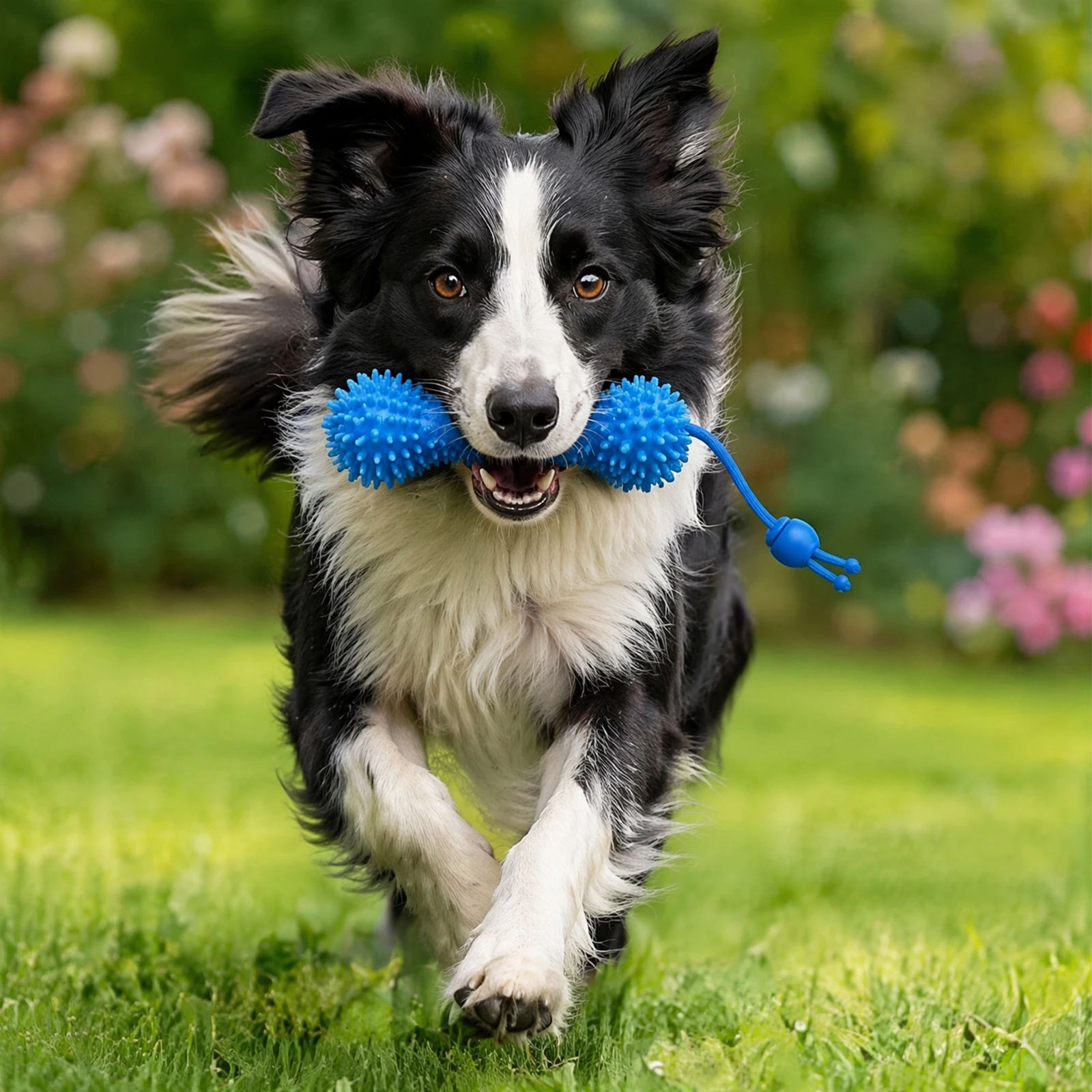 Dog Dental Chews Toy with Adjustable Rope Dog Mouth Opener Bite-Resist Pet Toothbrushing Chew Toy for Easier Teeth Brushing