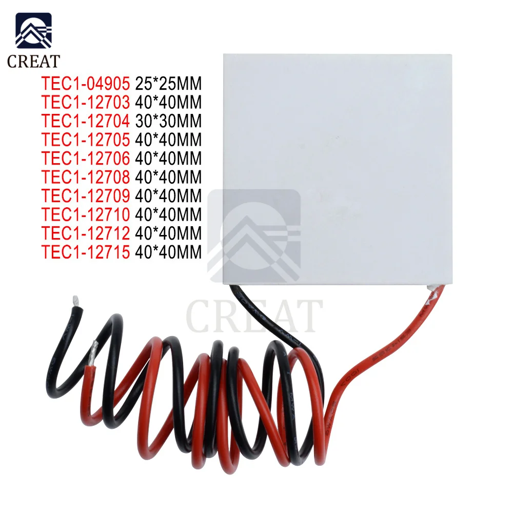 TEC1-12703 TEC1-12704 TEC1-12705 TEC1-12706 TEC1-12710 TEC1-127015 Heat Sink Thermoelectric Cooler Cooling Pad Peltier Plate