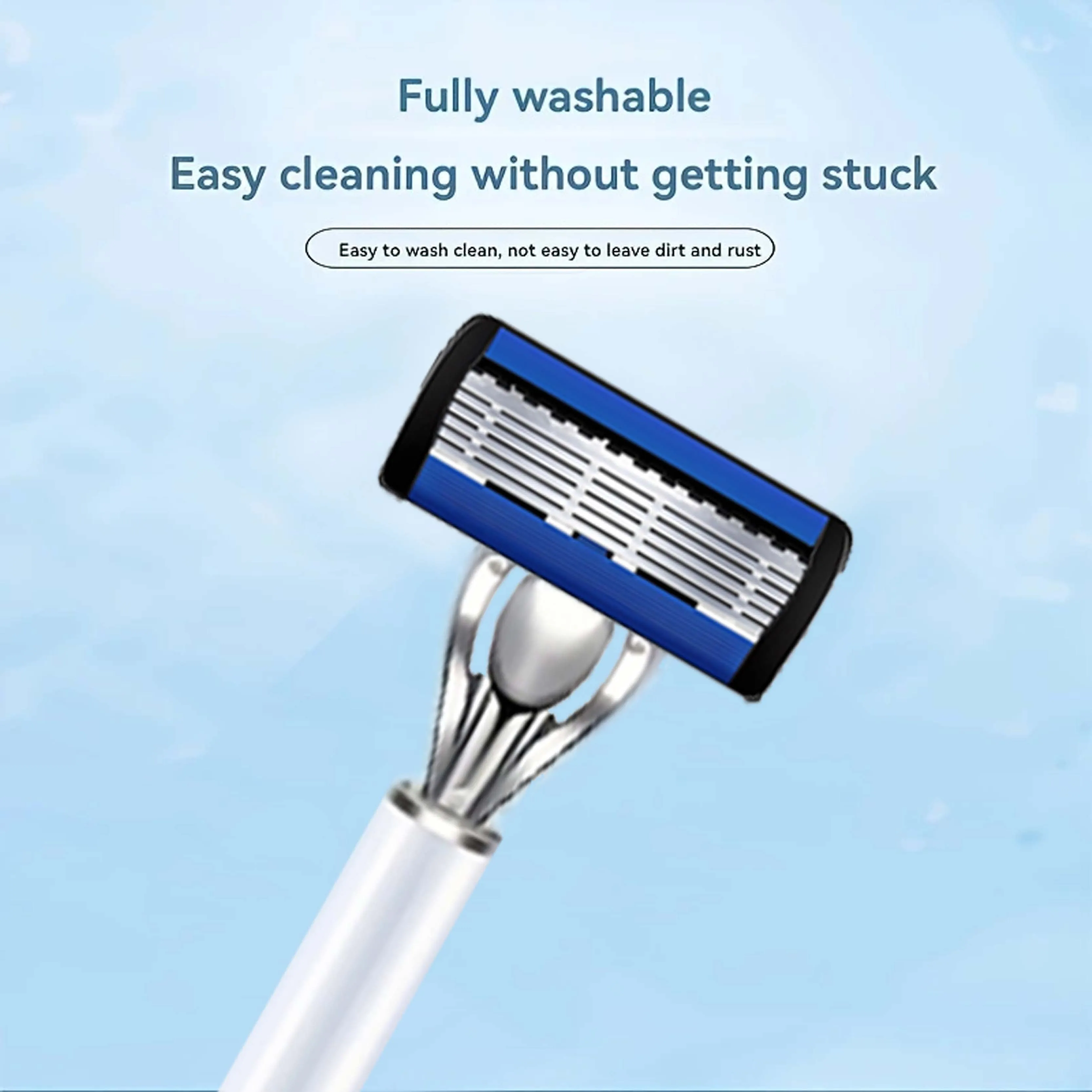 مقبض ماكينة حلاقة مضاد للانزلاق للرجال، شفرة حادة، حلاقة غير مؤلمة، تصميم تقدمي، مقبض مضاد للانزلاق، هدية رائعة للمهرجانات #3