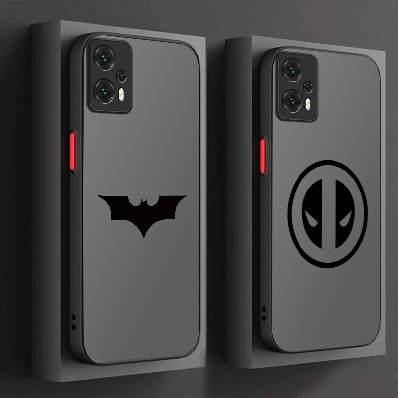 Marvel Spider Man Batmans Matte Case For iPhone 16 15 14 13 12 11 Pro Max X XR XS 7 8 Plus SE 2020 Shockproof Hard Bumper Cover