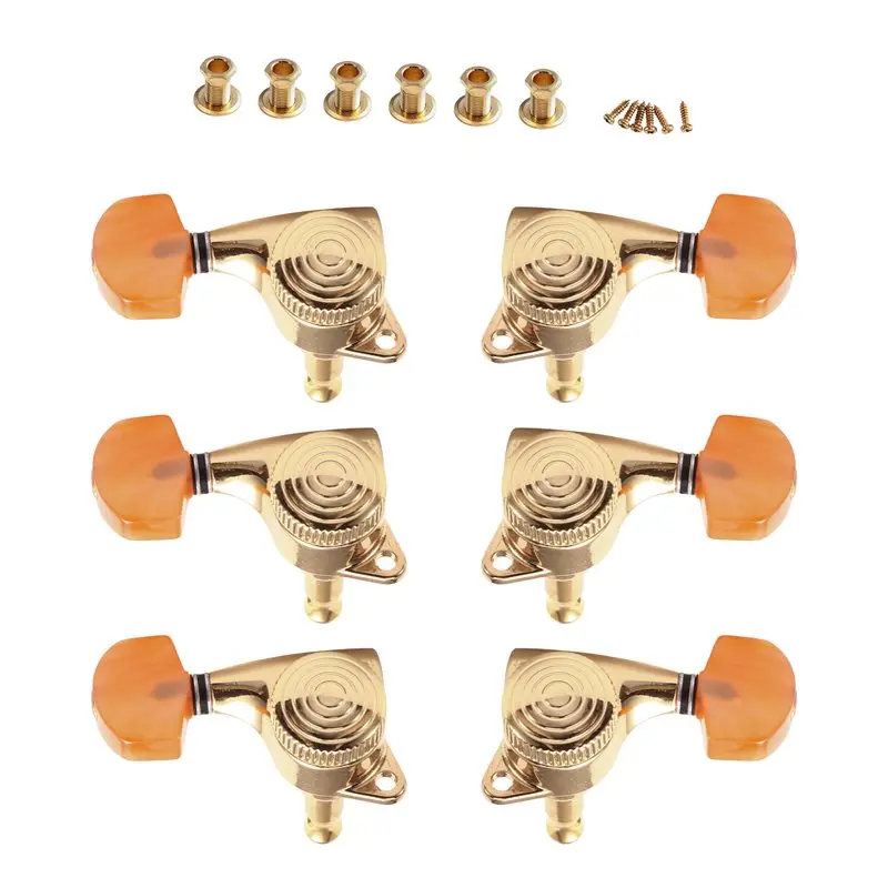 

FSTE-Guitar String Tuning Pegs Tuners Machine Heads Closedfor Electric Guitar For Folk Acoustic Classical Guitar 3L 3R
