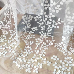 Fairy models beautiful branches three-dimensional mesh embroidery wedding dress veil fabrics