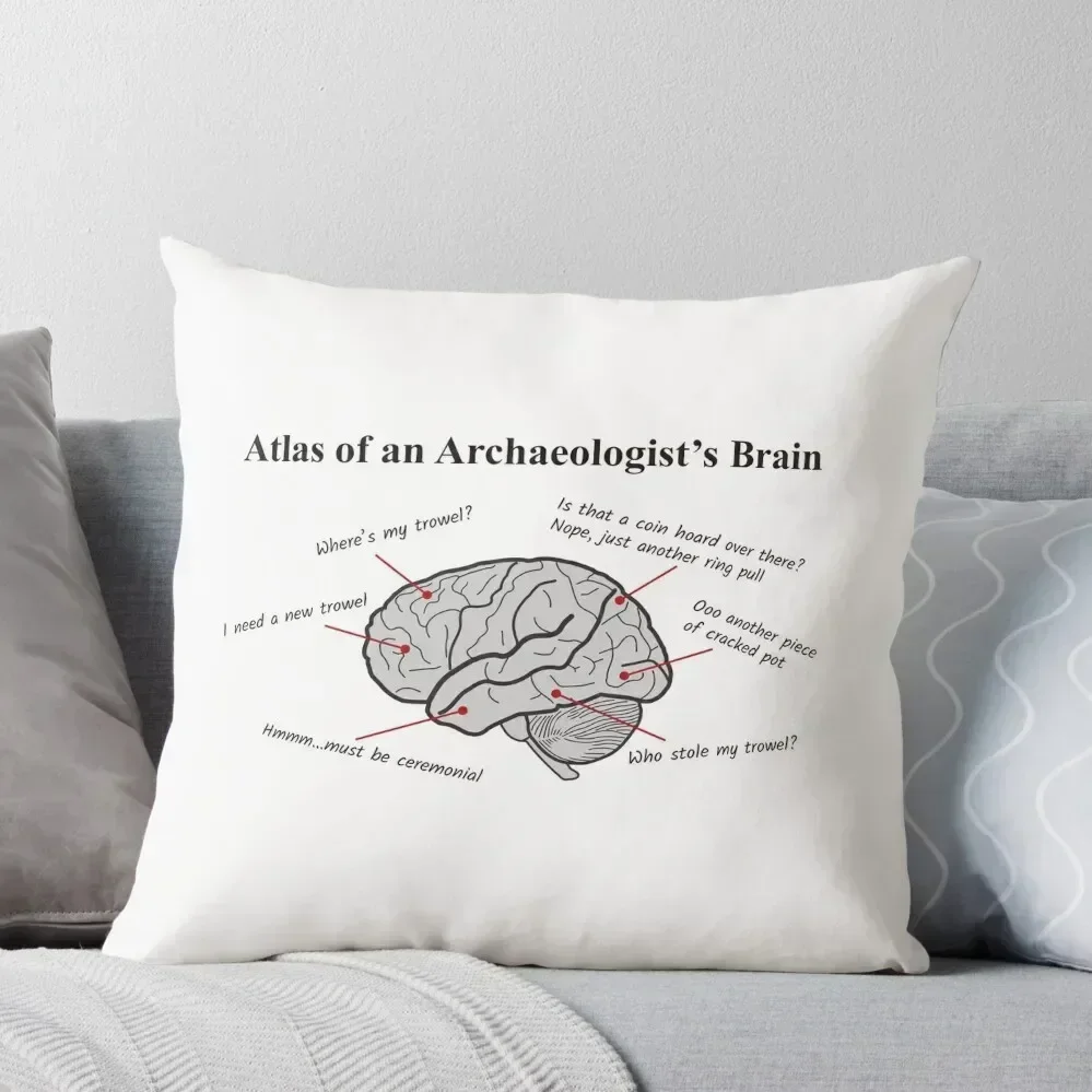 Atlas of an Archaeologists Brain Throw Pillow Luxury Pillow Cover Pillowcases pillow