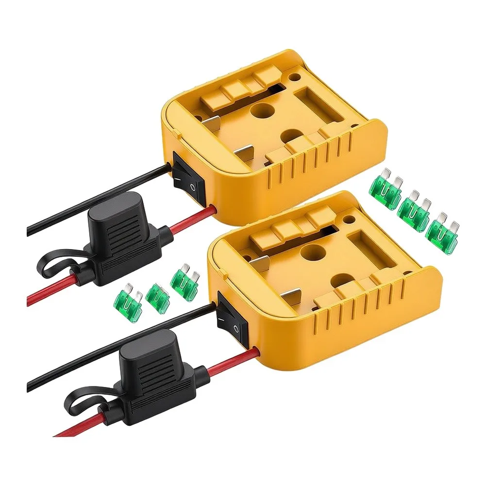 2Pcs Power-Wheel Adapter For 20V Battery Converter Kit Battery Adapter With Wire Terminals 12 AWG Wire For DIY RC Car Toys