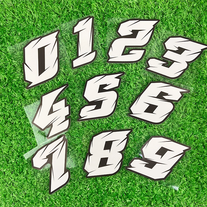 

1PC Arabic Numbers Motorcycle Number Stickers Waterproof for Motorbike Front Fairing Windshield Fuel Tank 0 To 9 Vinyl Decals