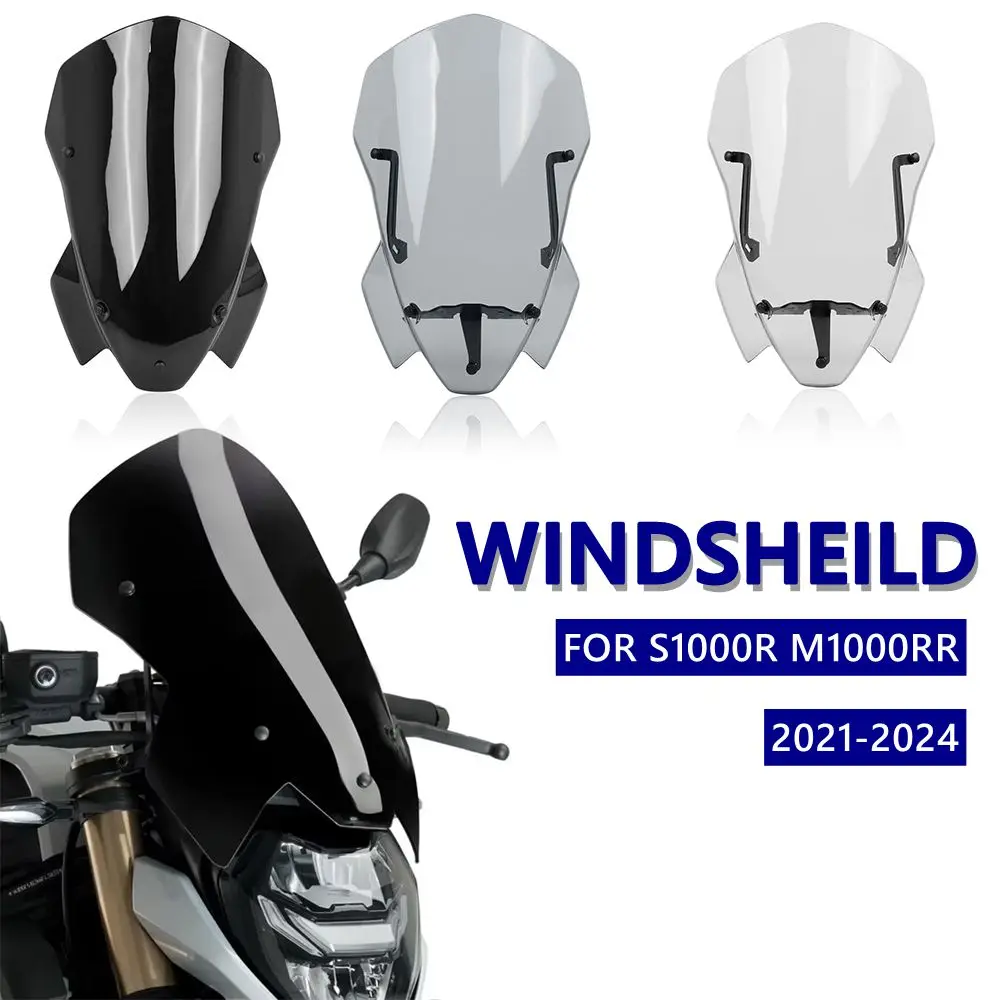 

Motorcycle Touring Windscreen Windshield Wind Shield Screen Wing Deflector For BMW S1000R S1000 R S 1000 R 21-24 M1000R 23-24